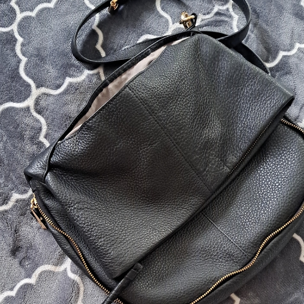 Vince Camuto Black Leather Crossbody Bag - Picture 14 of 15